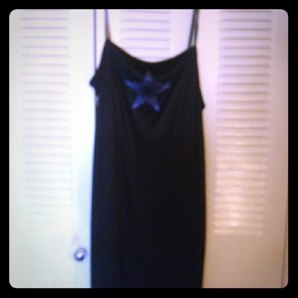 Hot Topic Dresses & Skirts - Black Goth Hot Topic Dress w Blue Star! Lg